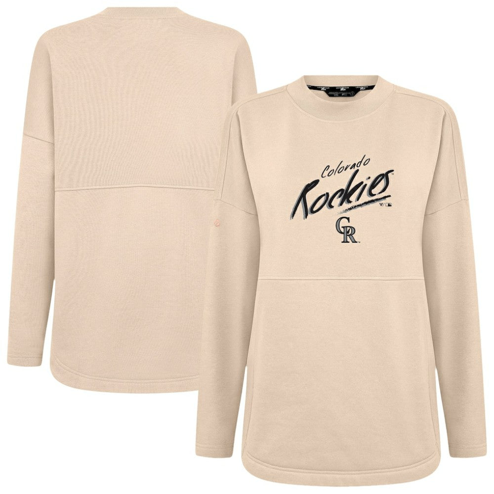 Colorado Rockies Levelwear Women's Oversized Beaudry Sizzle Top Khaki
