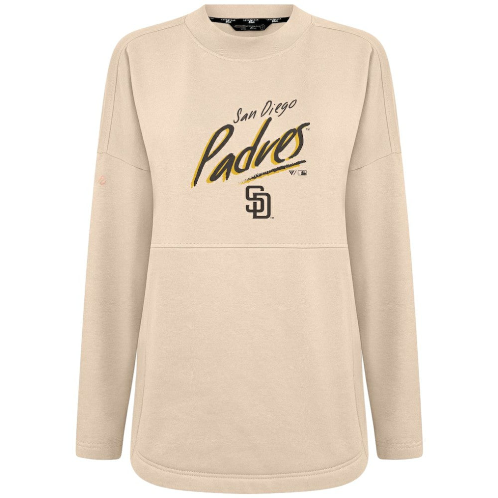 San Diego Padres Levelwear Women's Oversized Beaudry Sizzle Top Khaki
