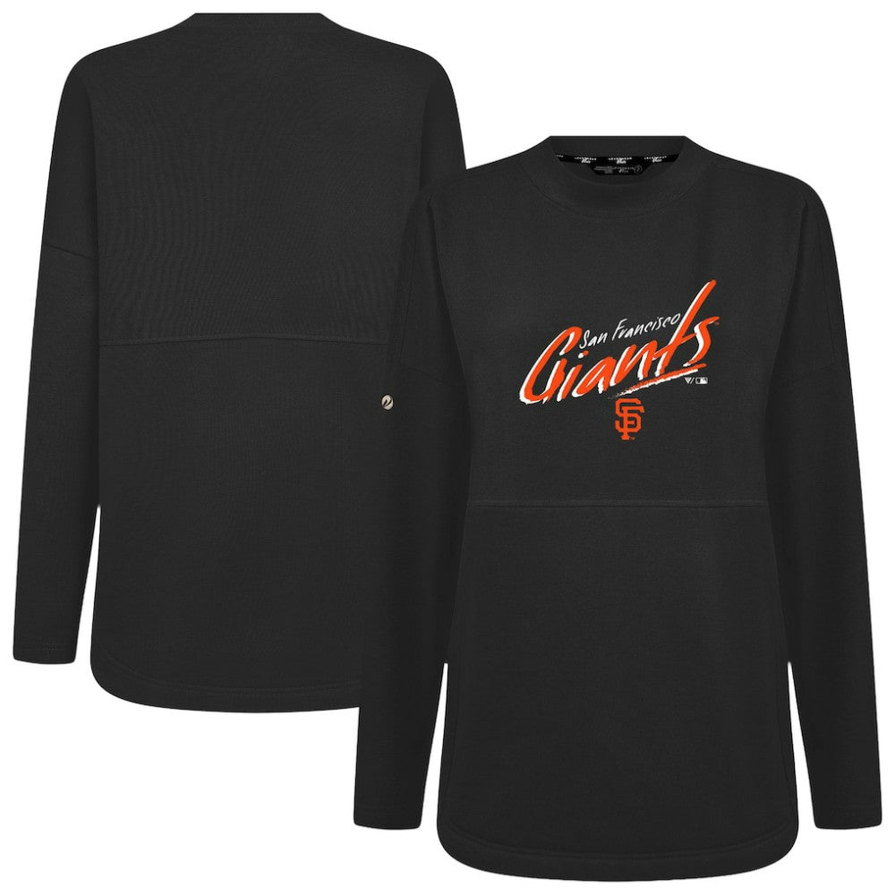 San Francisco Giants Levelwear Women's Oversized Beaudry Sizzle Top Black