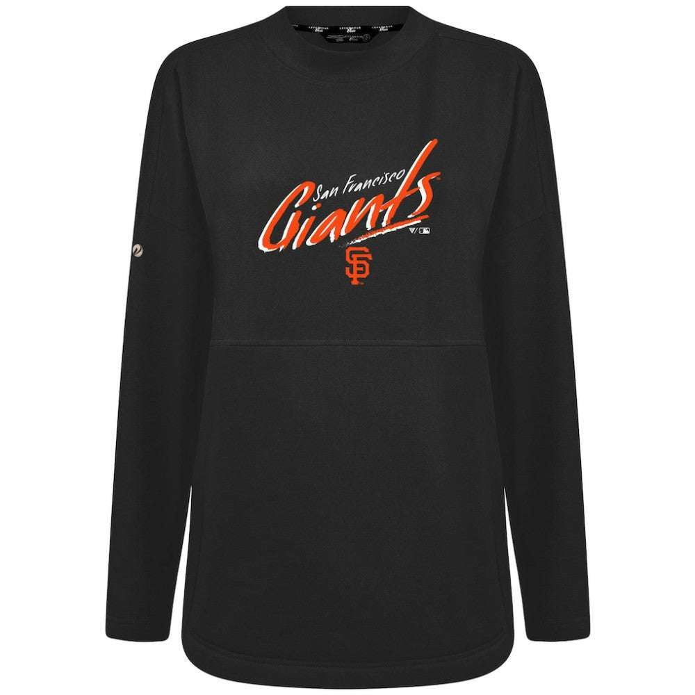 San Francisco Giants Levelwear Women's Oversized Beaudry Sizzle Top Black