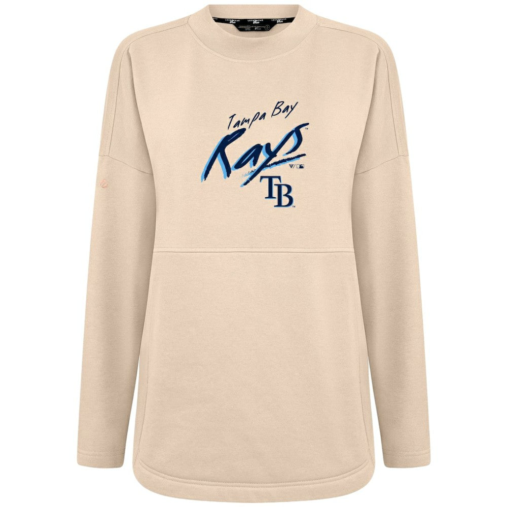 Tampa Bay Rays Levelwear Women's Oversized Beaudry Sizzle Top Khaki
