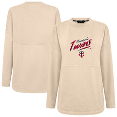 Minnesota Twins Levelwear Women's Oversized Beaudry Sizzle Top Khaki