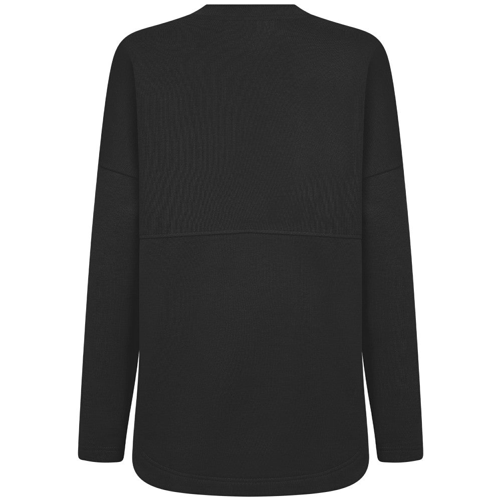 Los Angeles Angels Levelwear Women's Oversized Beaudry Sizzle Top Black