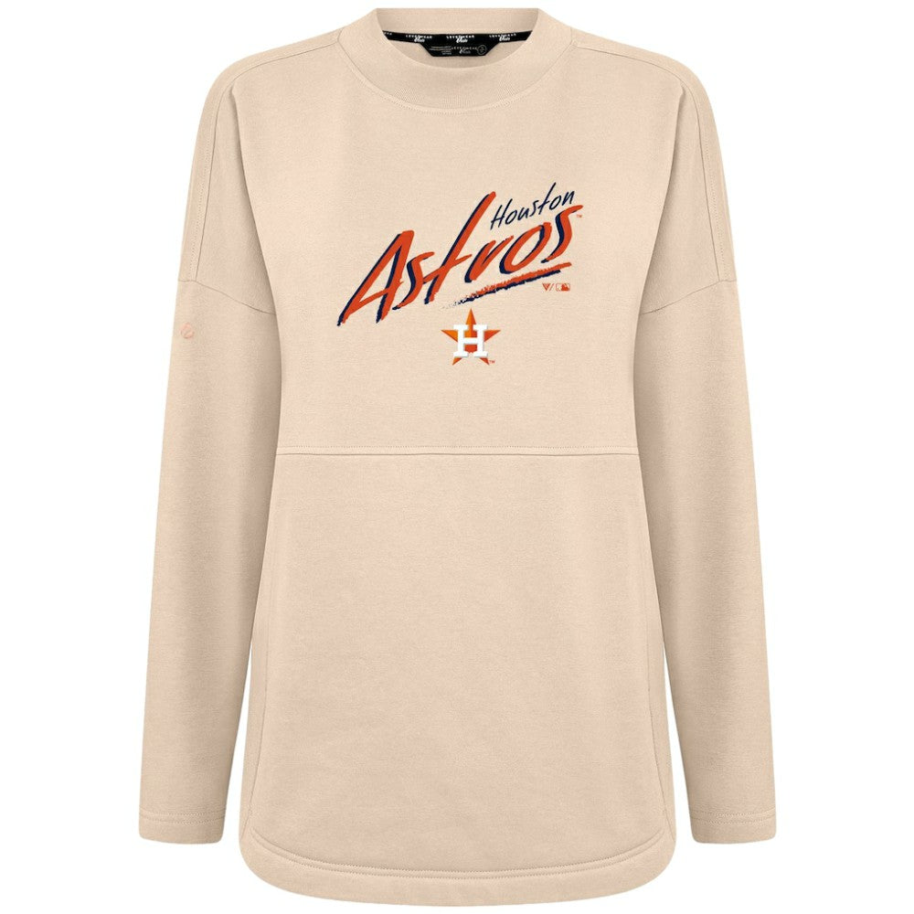 Houston Astros Levelwear Women's Oversized Beaudry Sizzle Top Khaki