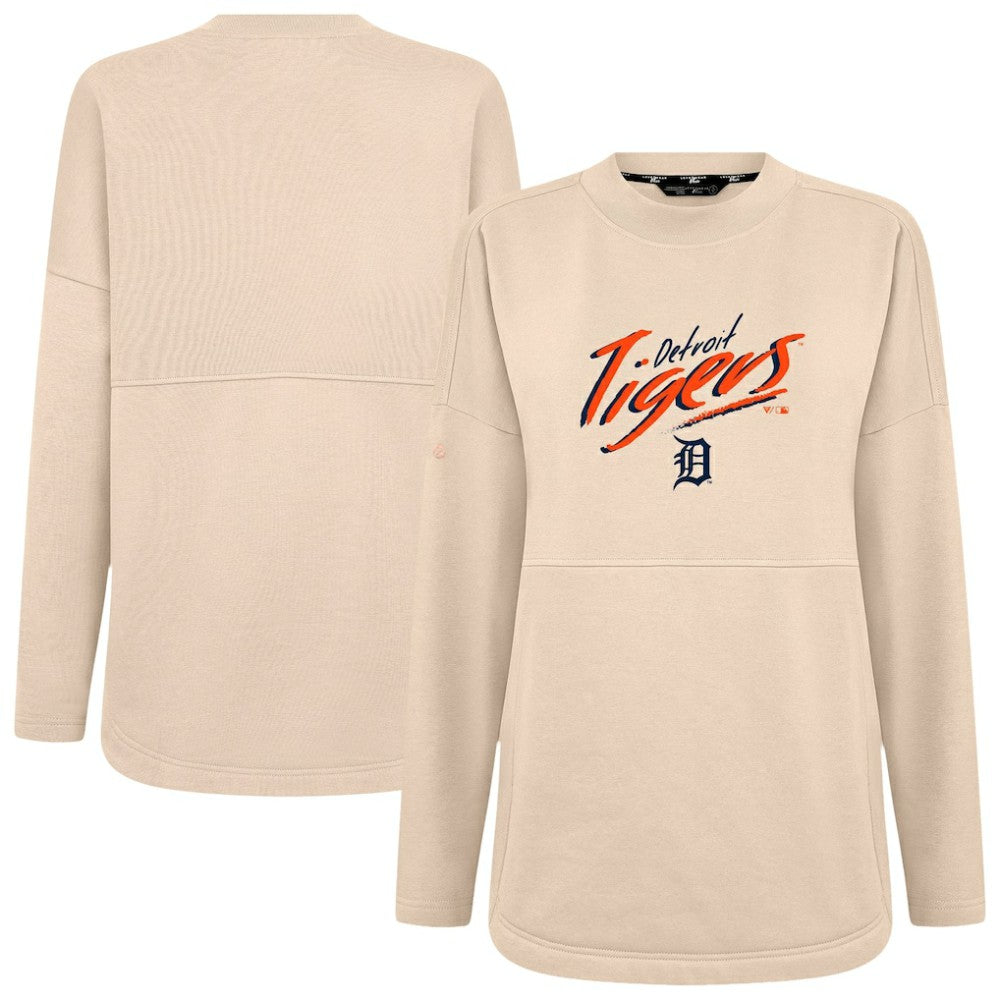 Detroit Tigers Levelwear Women's Oversized Beaudry Sizzle Top Khaki