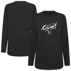Kansas City Royals Levelwear Women's Oversized Beaudry Sizzle Top Black