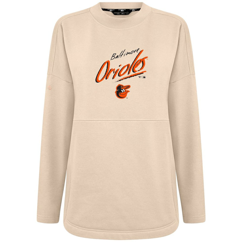Baltimore Orioles Levelwear Women's Oversized Beaudry Sizzle Top Khaki