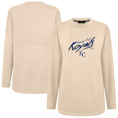 Kansas City Royals Levelwear Women's Oversized Beaudry Sizzle Top Khaki