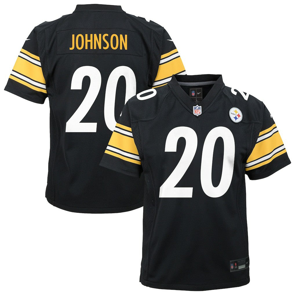 Kaleb Johnson Pittsburgh Steelers Youth Team Game Jersey - Black