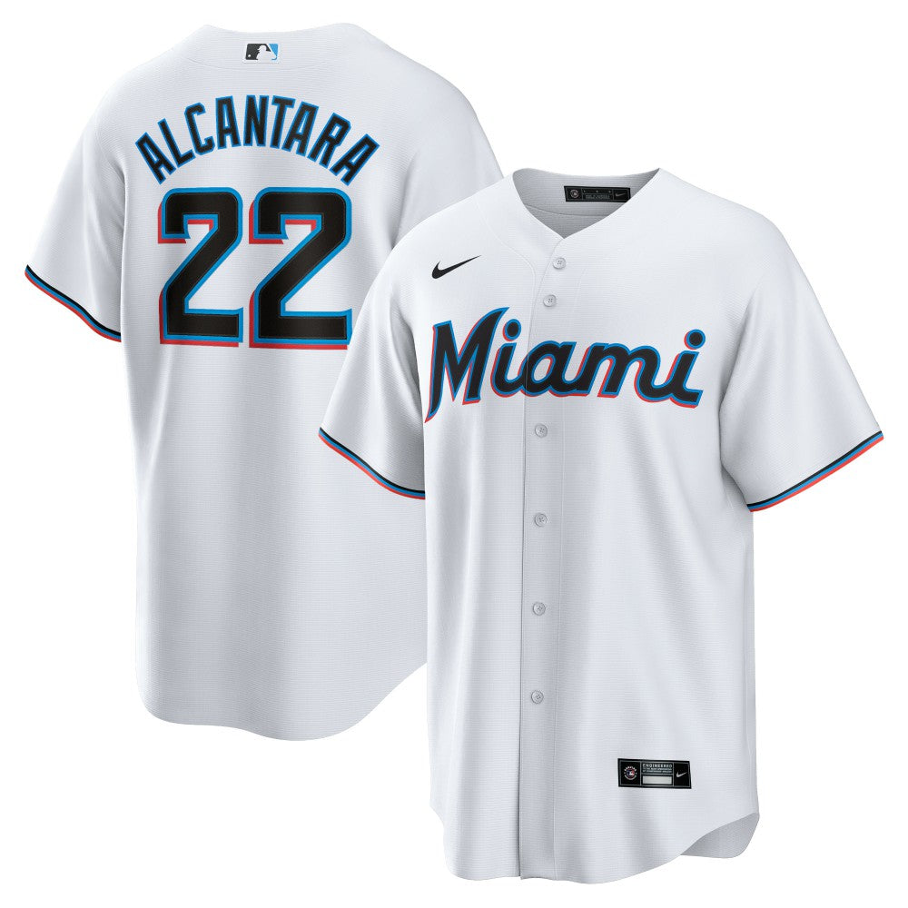 Sandy Alcantara Miami Marlins  Youth Home Replica Jersey White | Nike