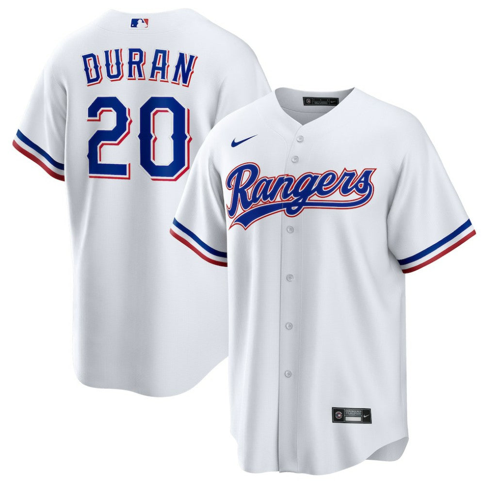 Ezequiel Duran Texas Rangers  Youth Home Replica Jersey White | Nike