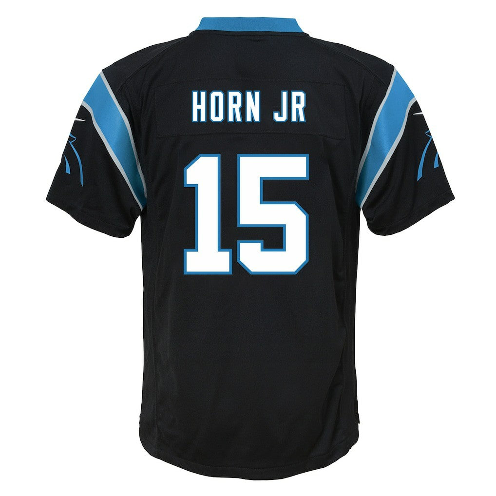 Jimmy Horn Jr. Carolina Panthers Youth Team Game Jersey - Black