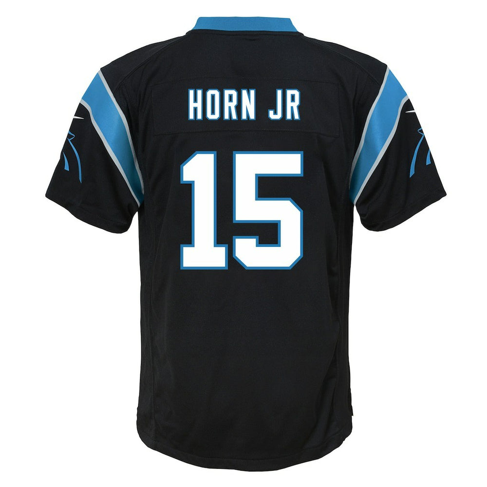 Jimmy Horn Jr. Carolina Panthers Youth Team Game Jersey - Black