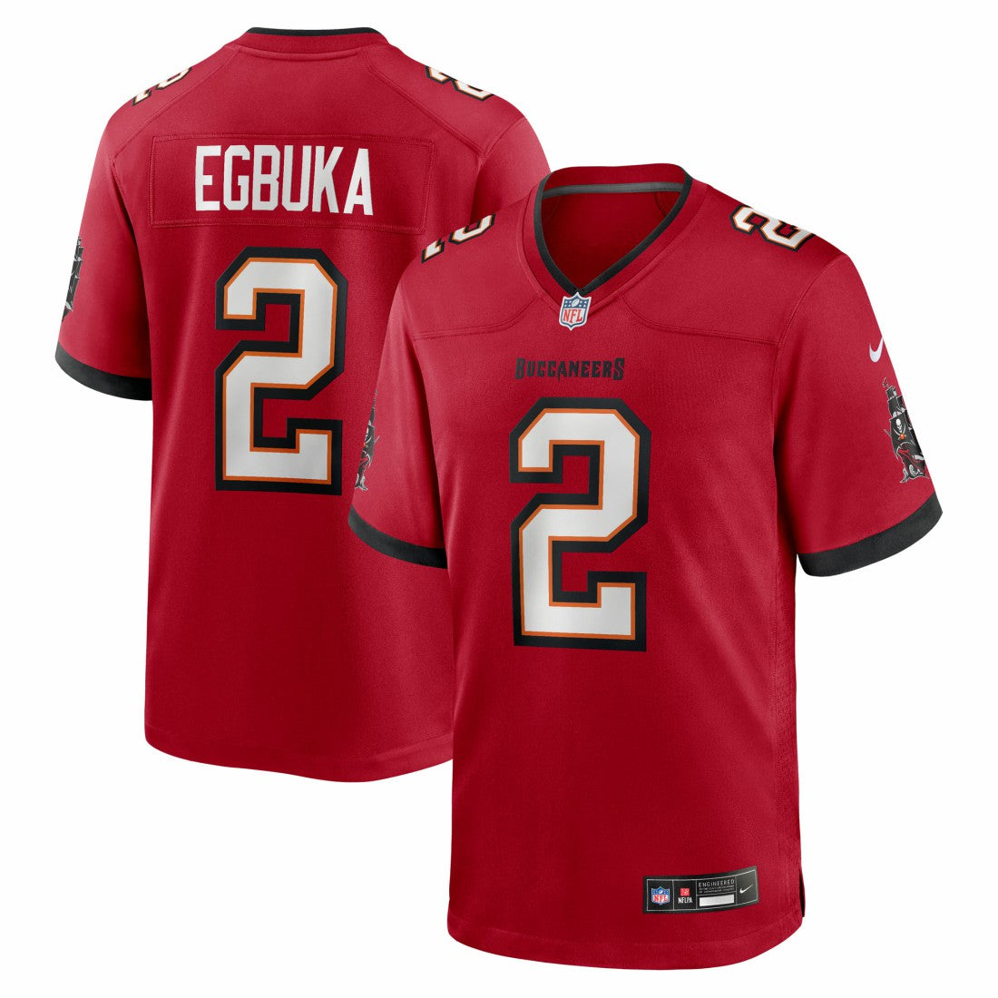Emeka Egbuka Tampa Bay Buccaneers Team Game Jersey - Red