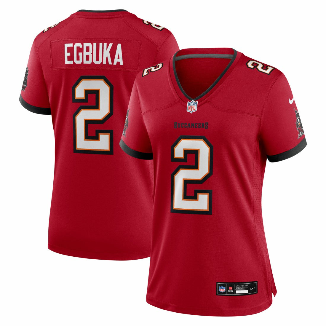 Emeka Egbuka Tampa Bay Buccaneers Women's Team Game Jersey - Red