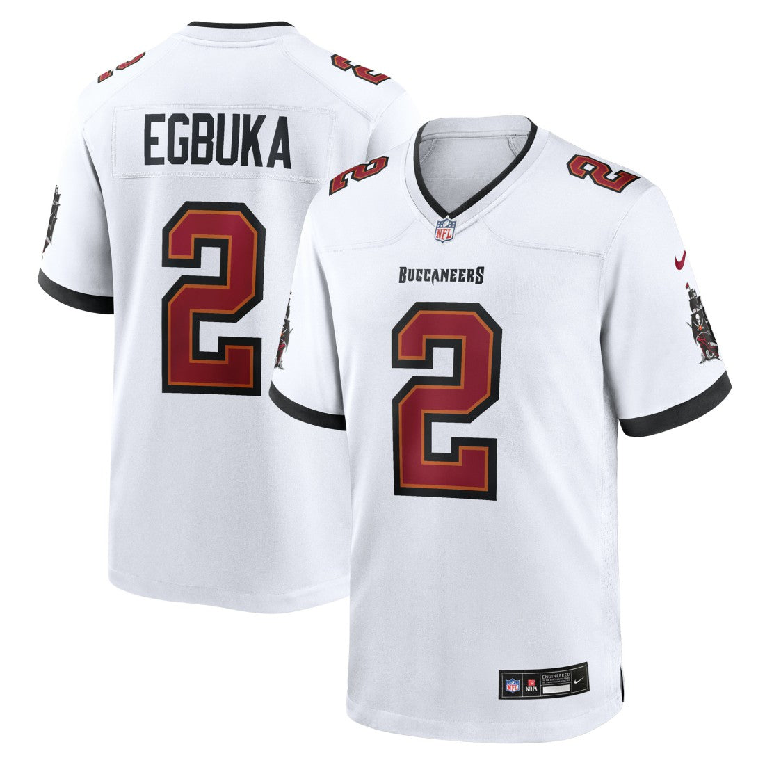 Emeka Egbuka Tampa Bay Buccaneers Game Jersey - White