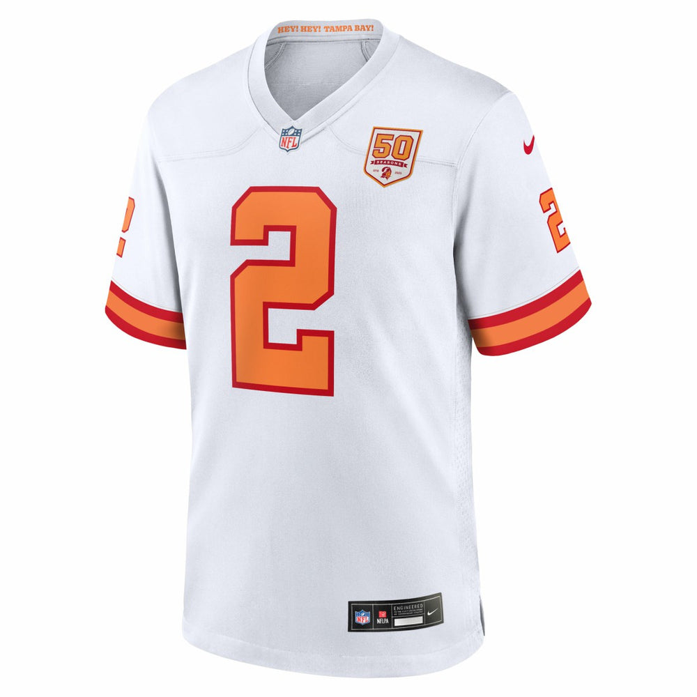 Emeka Egbuka '76 Tampa Bay Buccaneers Alternate 50th Season Game Jersey - '76 White