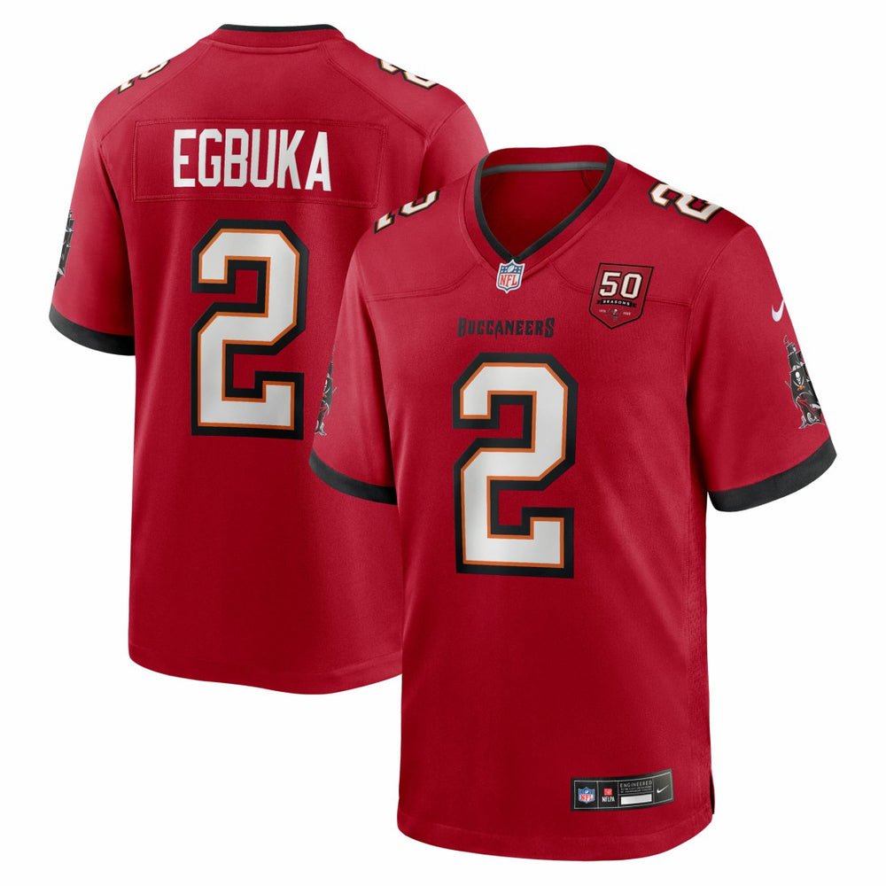 Emeka Egbuka Tampa Bay Buccaneers Team 50th Season Game Jersey - Red