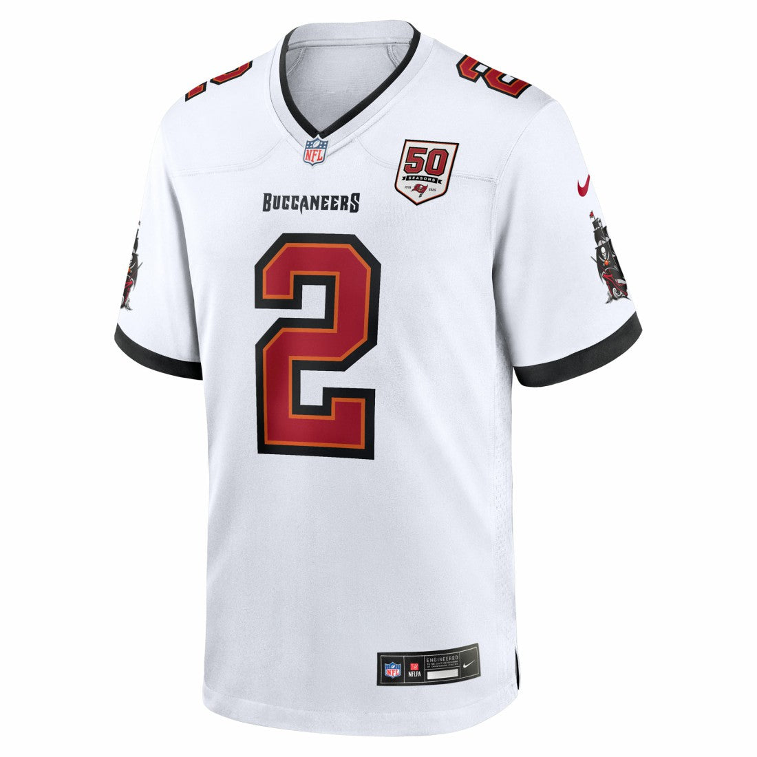 Emeka Egbuka Tampa Bay Buccaneers 50th Season Game Jersey - White