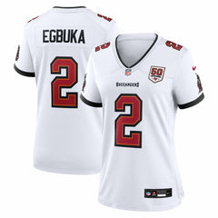 Emeka Egbuka Tampa Bay Buccaneers Women's 50th Season Game Jersey - White