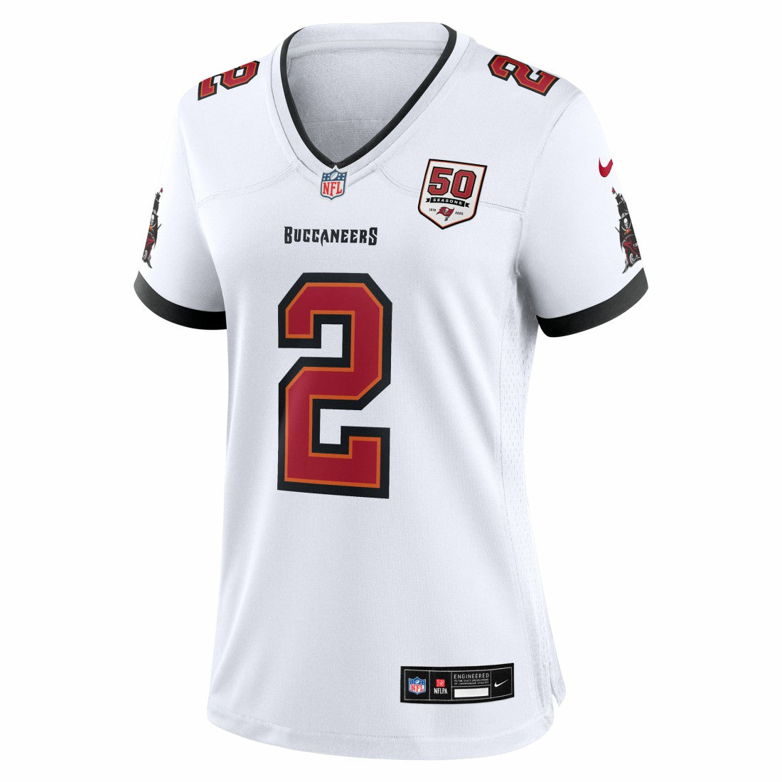 Emeka Egbuka Tampa Bay Buccaneers Women's 50th Season Game Jersey - White