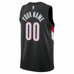 Portland Trail Blazers Unisex Swingman Custom Jersey - Icon Edition - Black