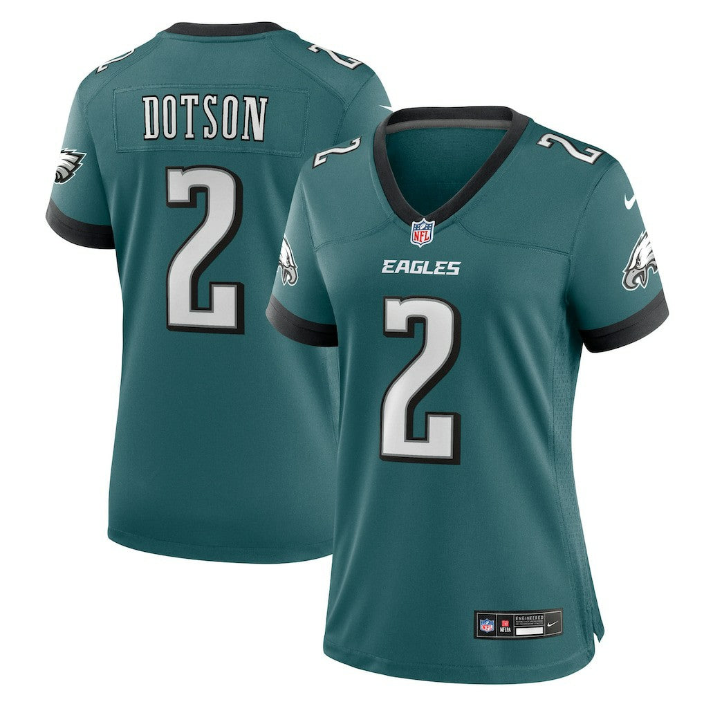 Jahan Dotson Philadelphia Eagles Women's Team Game Jersey - Midnight Green