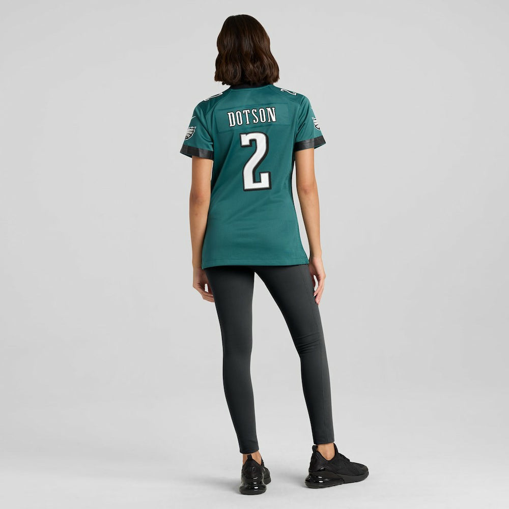 Jahan Dotson Philadelphia Eagles Women's Team Game Jersey - Midnight Green