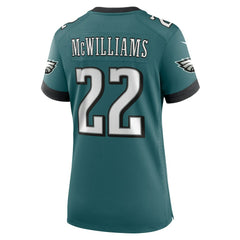 Mac McWilliams Philadelphia Eagles Women's Team Game Jersey - Midnight Green