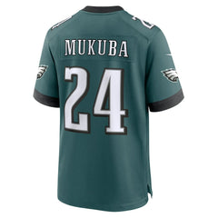 Andrew Mukuba Philadelphia Eagles Team Game Jersey - Midnight Green