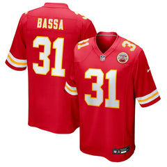 Jeffrey Bassa Kansas City Chiefs Team Game Jersey - Red