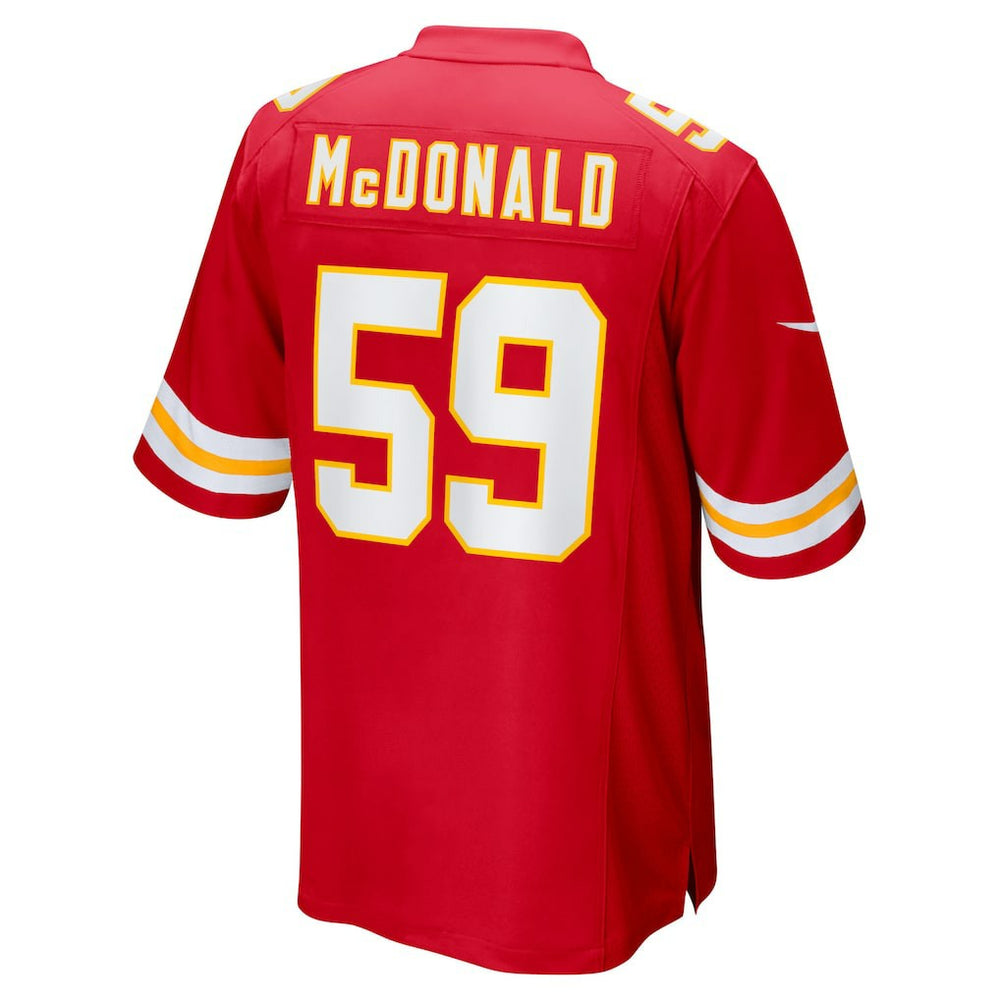 Cooper McDonald Kansas City Chiefs Team Game Jersey - Red
