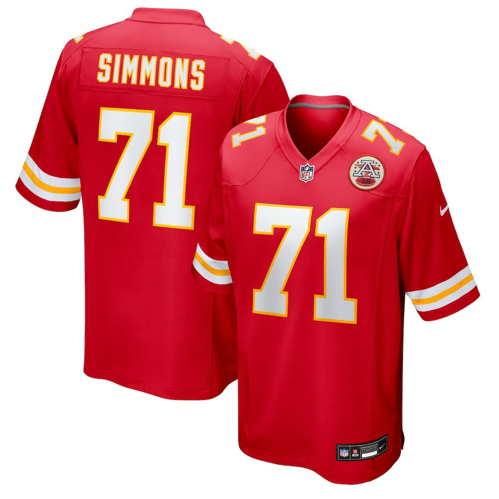 Josh Simmons Kansas City Chiefs Team Game Jersey - Red
