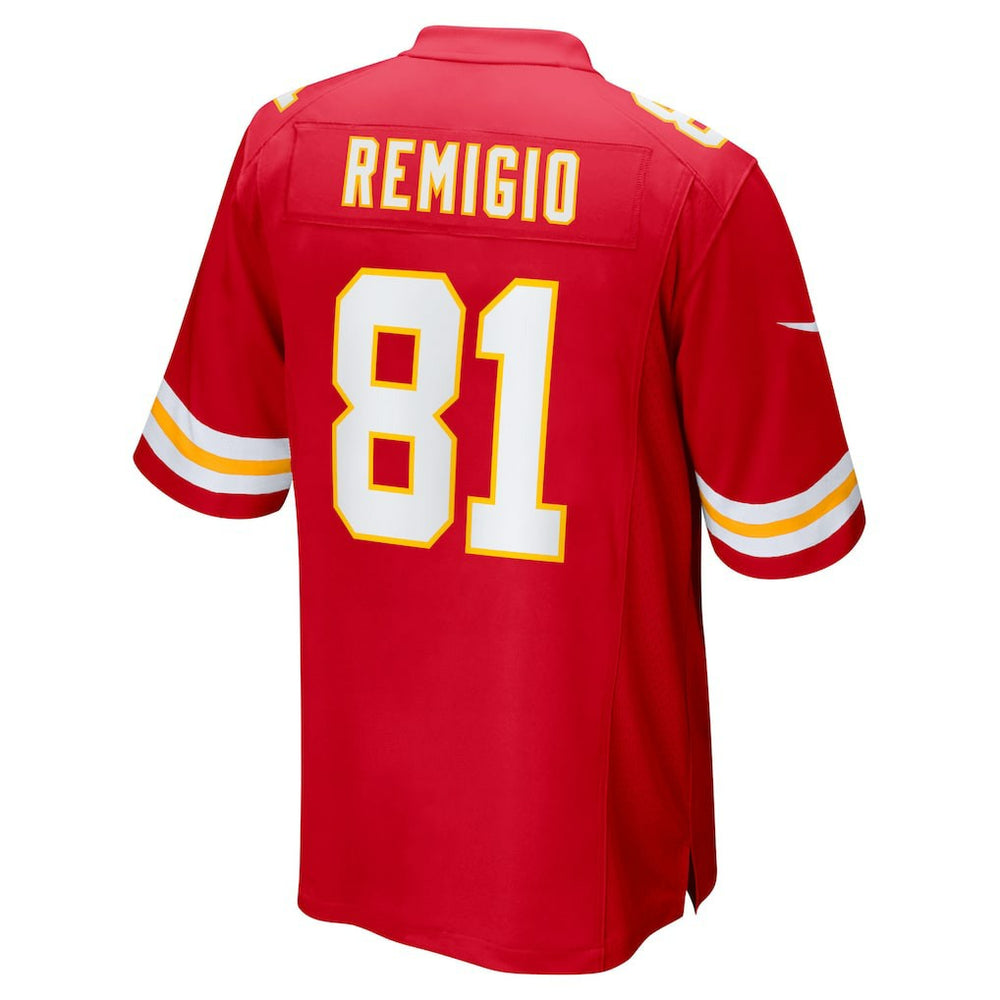 Nikko Remigio Kansas City Chiefs Team Game Jersey - Red