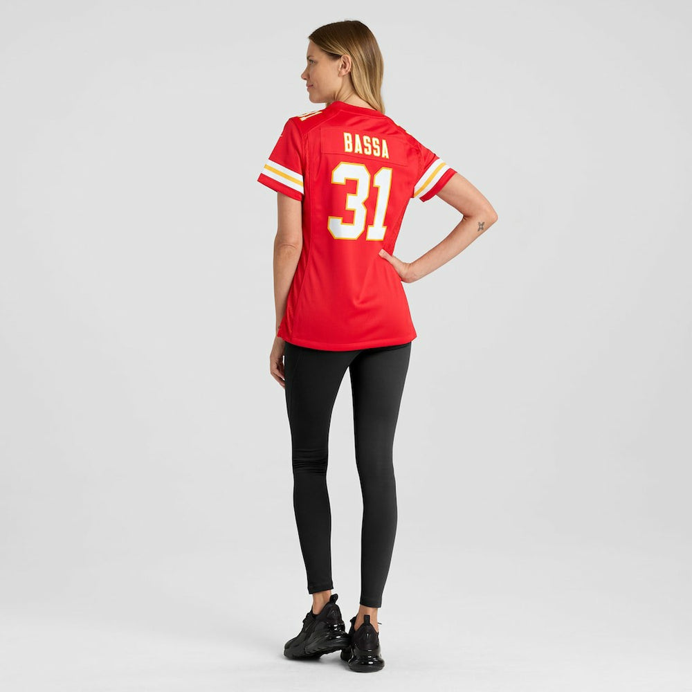 Jeffrey Bassa Kansas City Chiefs Women's Team Game Jersey - Red