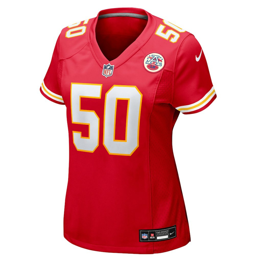 Brandon George Kansas City Chiefs Women's Team Game Jersey - Red