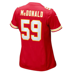 Cooper McDonald Kansas City Chiefs Women's Team Game Jersey - Red