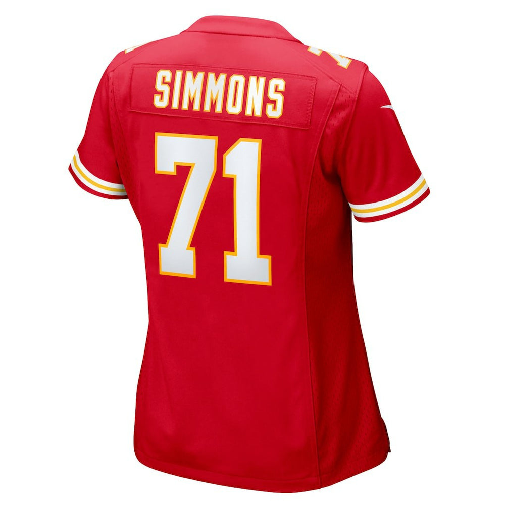 Josh Simmons Kansas City Chiefs Women's Team Game Jersey - Red