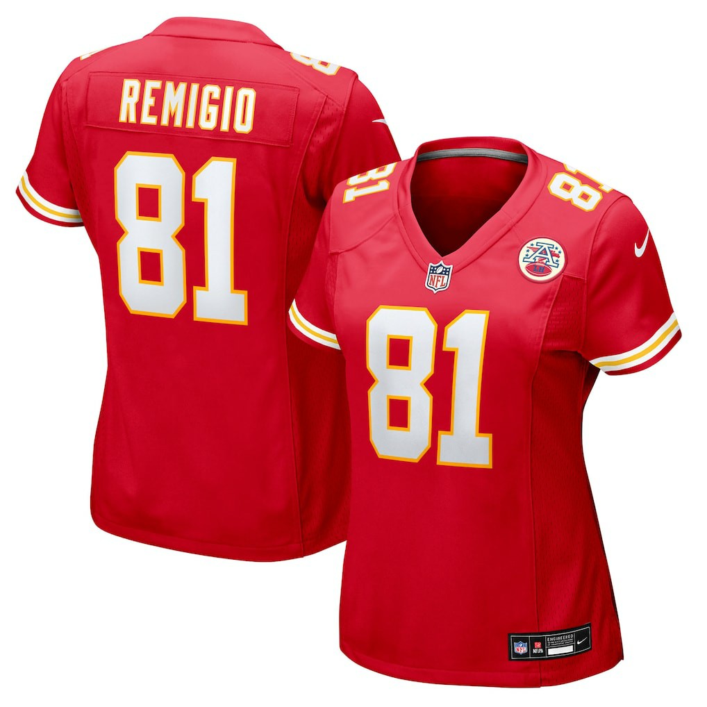 Nikko Remigio Kansas City Chiefs Women's Team Game Jersey - Red