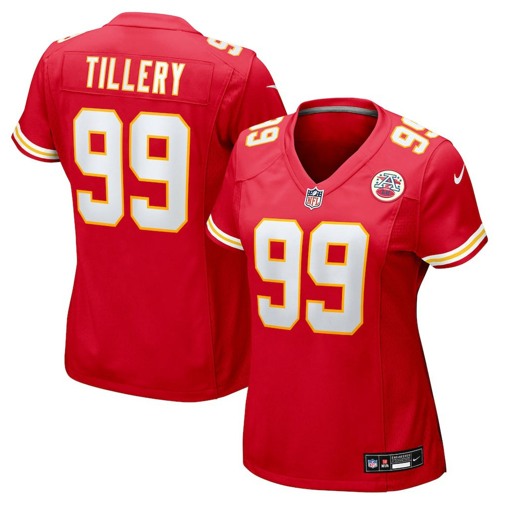 Jerry Tillery Kansas City Chiefs Women's Team Game Jersey - Red