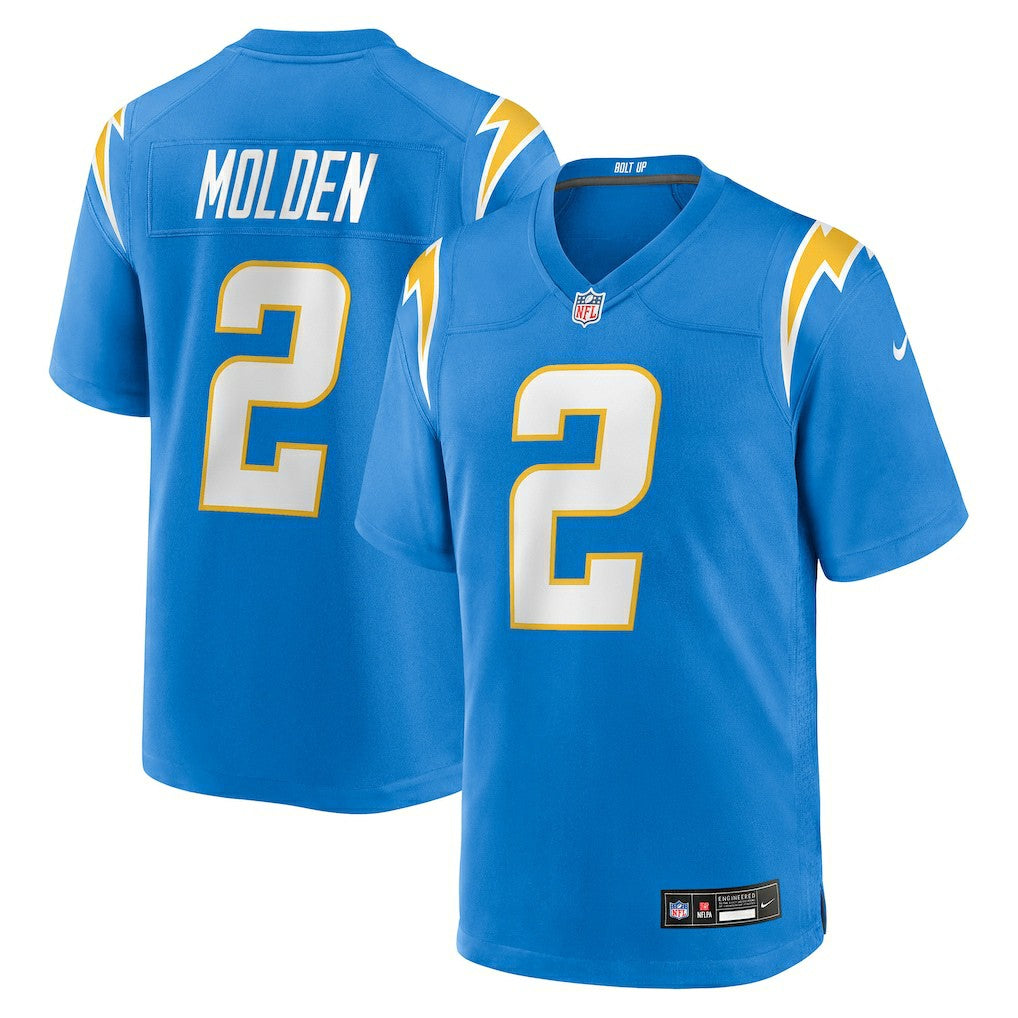 Elijah Molden Los Angeles Chargers Team Game Jersey - Powder Blue