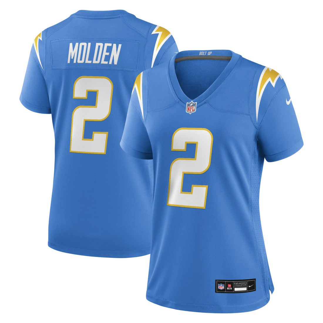 Elijah Molden Los Angeles Chargers Women's Team Game Jersey - Powder Blue