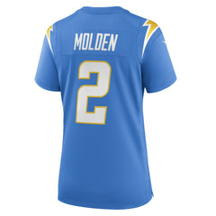 Elijah Molden Los Angeles Chargers Women's Team Game Jersey - Powder Blue