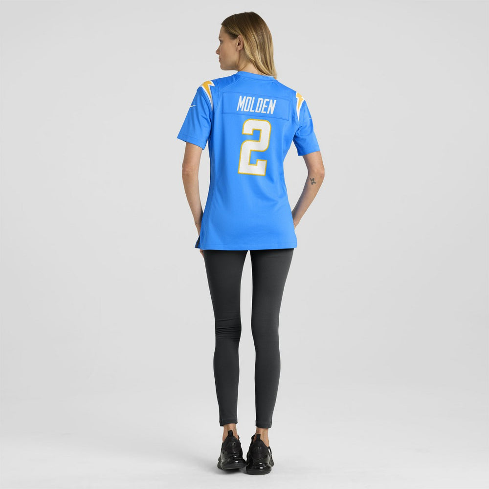 Elijah Molden Los Angeles Chargers Women's Team Game Jersey - Powder Blue