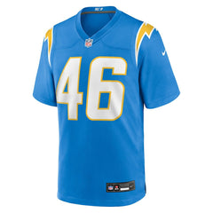 Nikko Reed Los Angeles Chargers Team Game Jersey - Powder Blue