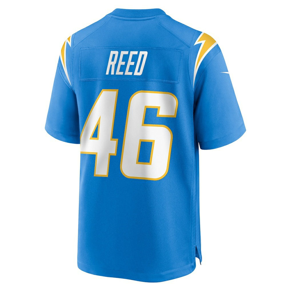 Nikko Reed Los Angeles Chargers Team Game Jersey - Powder Blue
