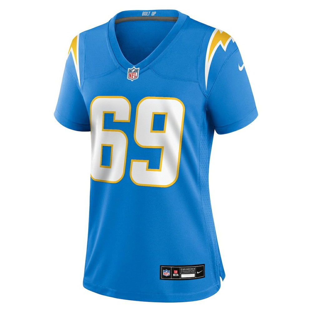 Josh Fuga Los Angeles Chargers Women's Team Game Jersey - Powder Blue