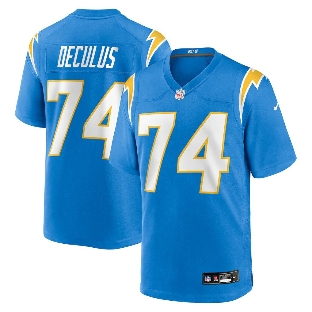Austin Deculus Los Angeles Chargers Team Game Jersey - Powder Blue