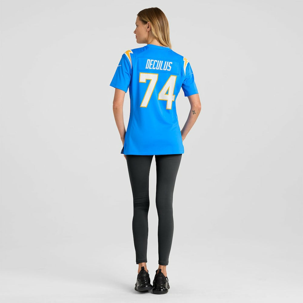 Austin Deculus Los Angeles Chargers Women's Team Game Jersey - Powder Blue