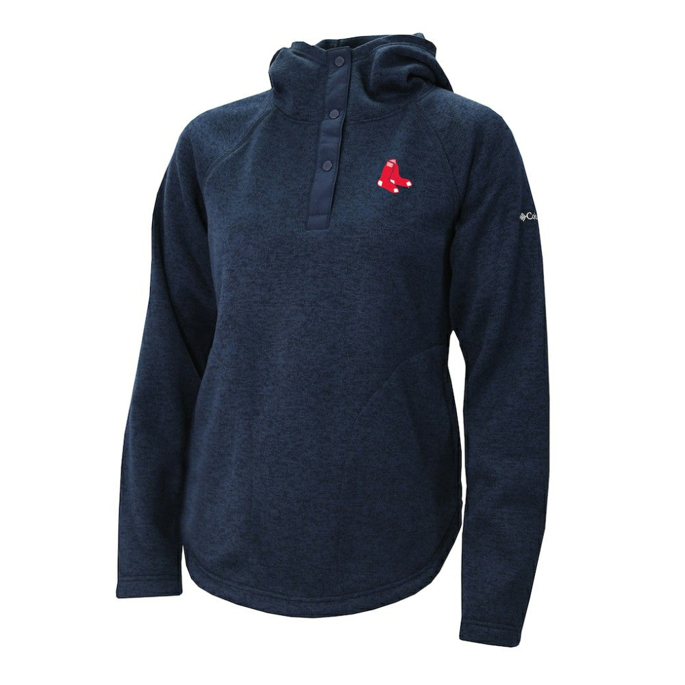 Boston Red Sox Women's Half-Snap Pullover Hoodie Navy | Columbia